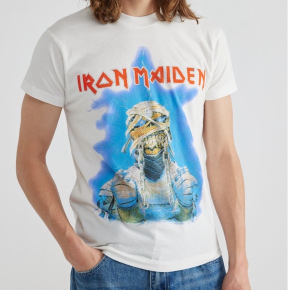Iron Maiden Shirt Tee World Tour 1984 Small NWT Men’s Egyptian Mummy - Picture 1 of 13